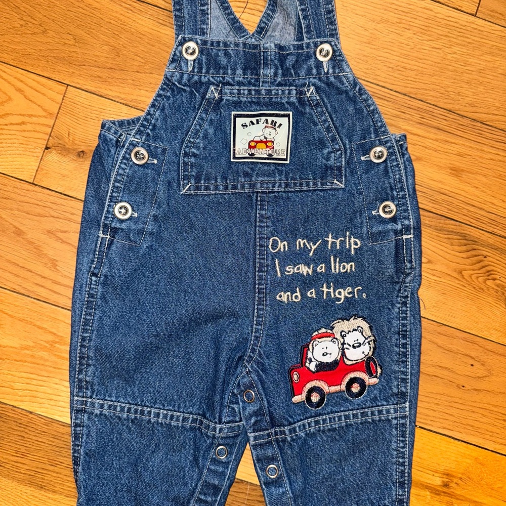 Vintage Safari adventure overalls size 3-6 months